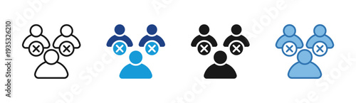 Employee Termination icon set multiple style collection