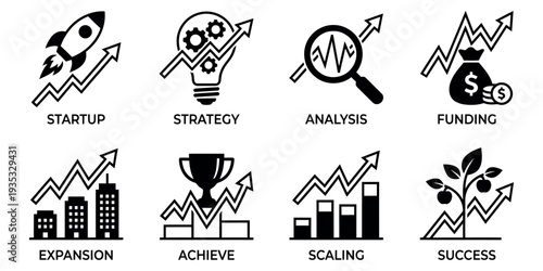 Set of black vector food and drink icons for design illustrations