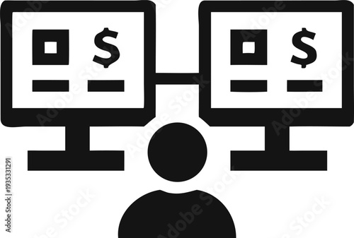 Individual managing multiple financial accounts and transactions across different online platforms
