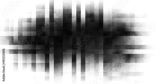 Pixelated black smoke explosion isolated on alpha channel background