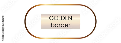 Frame label cover with gold golden border and oval vintage antique. Simple rococo ticket with boarder square invitation and elegant vector line. Rectangle box frame with deco design gold