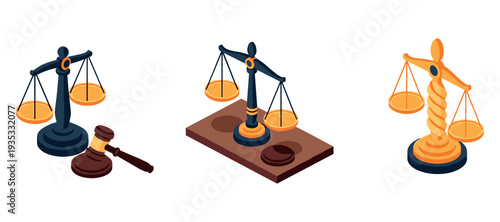 Justice scales and gavel representing law and legal concepts