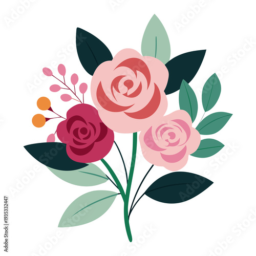 vector illustration of a rose