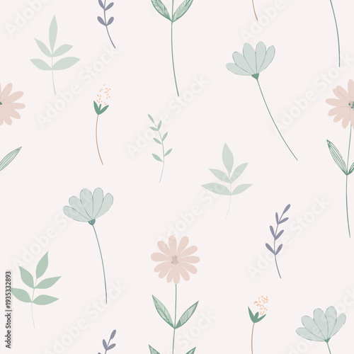 seamless background with flowers