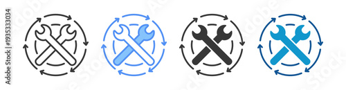 Maintenance Icon Set Multiple Style Collection