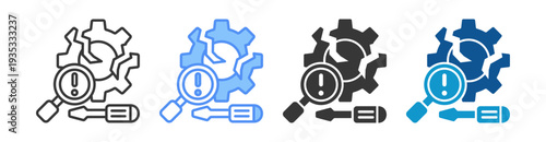 Failure Icon Set Multiple Style Collection