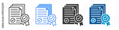 Report Icon Set Multiple Style Collection