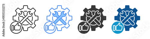 Reliability Icon Set Multiple Style Collection