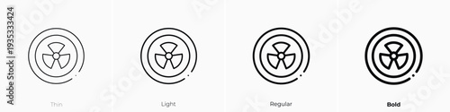 hazardous icon. Thin, Light, Regular And Bold style design isolated on white background
