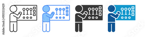 Operator Icon Set Multiple Style Collection