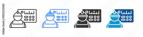 Operator Icon Set Multiple Style Collection