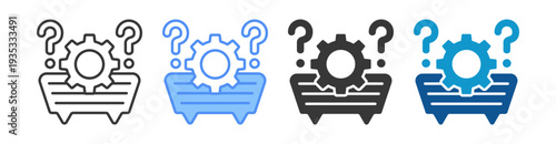 Question Icon Set Multiple Style Collection