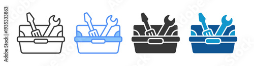 Equipment Icon Set Multiple Style Collection