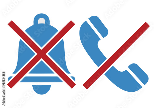 Clean 'Do Not Disturb' icons on a tiled background. Simple, modern design. Ideal for digital use and website graphics.