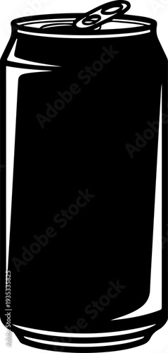 Soda can silhouette vector illustration