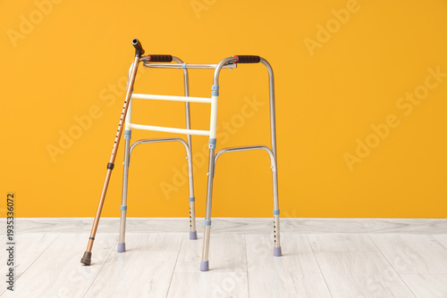 Medical walker with stick n...