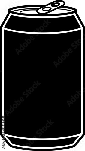 Soda can silhouette vector illustration