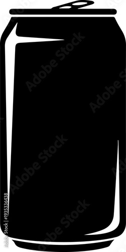 Soda can silhouette vector illustration