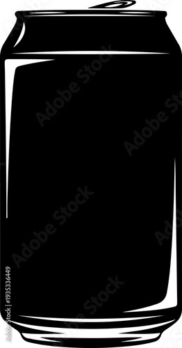 Soda can silhouette vector illustration