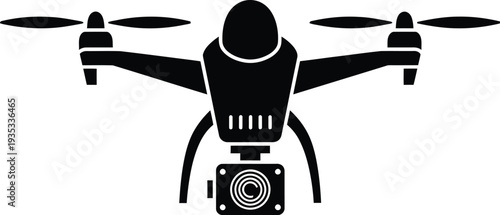 Drone aerial vehicle silhouette