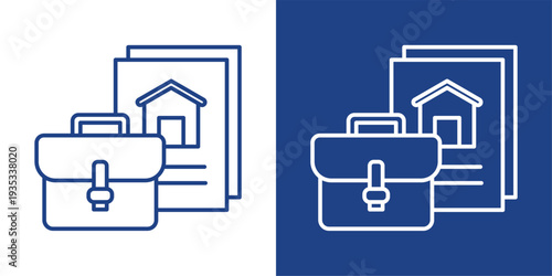 Portfolio Blue And White Icon Style Collection