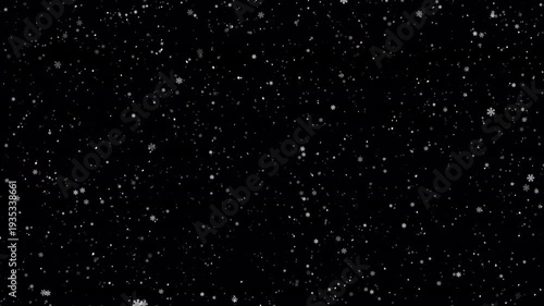 Snow overlay. Animation with isolated snow, seamless snowing loop, 50FPS, transparent background (ProRes with alpha channel).
