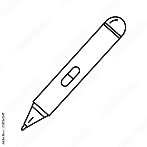 A stylized illustration of a stylus pen on a for digital use