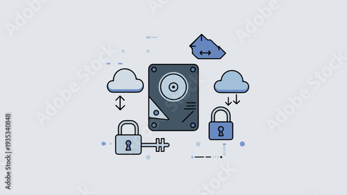 Secure data storage and cloud computing with encrypted files and protected servers