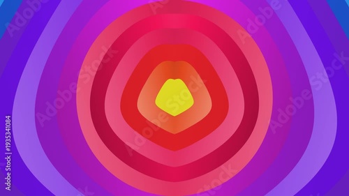 Vibrant Concentric Shapes in Motion Graphics.