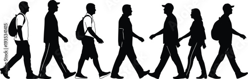 Professional arborist silhouettes collection featuring tree surgeons climbing and pruning with ropes and safety equipment for forestry and landscaping services.