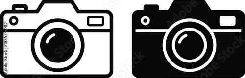 Black and white camera icons