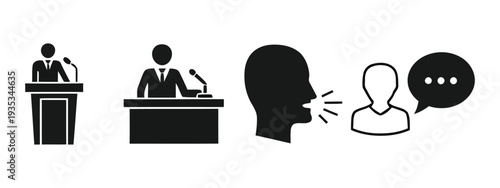 Public speaking and communication illustration