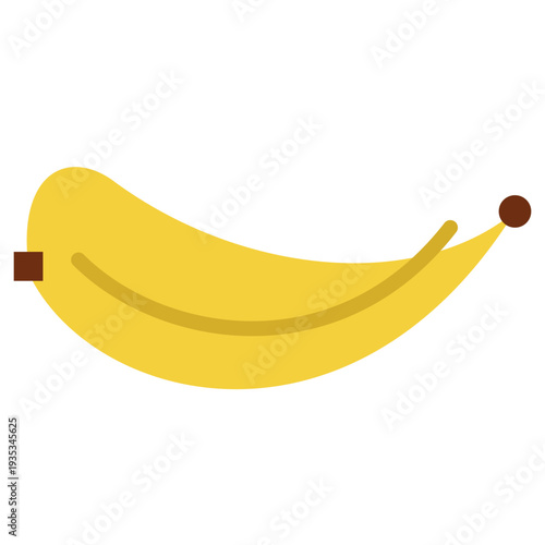 Banana fruit vector icon, fresh and healthy food illustration, simple flat design