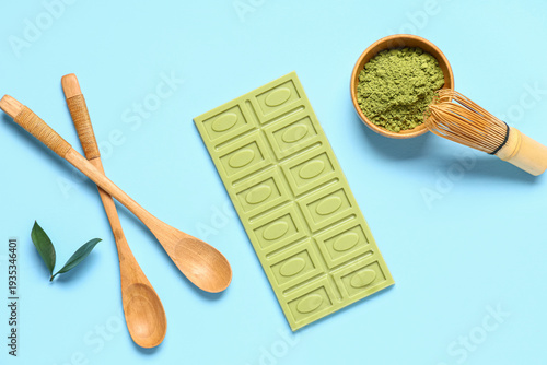 Sweet matcha chocolate bar ...