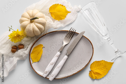 Elegant autumn table settin...