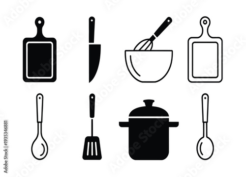 Cooking and Food Preparation Designs – Scalable Vector Set