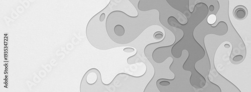 abstract grunge paper carve gradient grey template background, 3D illustration. For book cover or annual report template , business presentations, flyers, posters with copy space