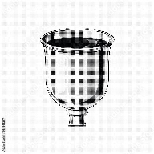 Jewish Passover kiddush wine cup illustration for Seder night traditional religious holiday celebration ritual isolated.