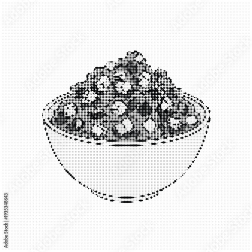 Sweet charoset paste in bowl for Jewish Passover Seder ritual symbol representing mortar and bricks.