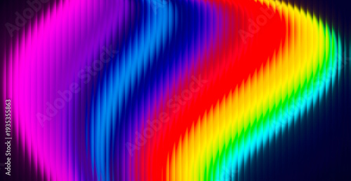 vibrant abstract ribbed glass background with vertical colorful light distortions and blurred rainbow reflections on black, abstract web banner design, for modern digital design Luxury Background