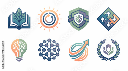 Collection of Modern Badges  Icons and Symbols.