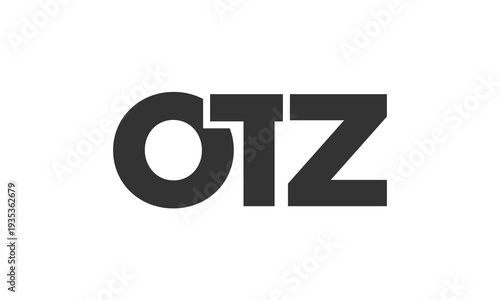 OTZ logo design template with strong and modern bold text. Initial based vector logotype featuring simple and minimal typography. Trendy company identity.
