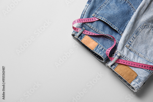 Different denim jeans with ...