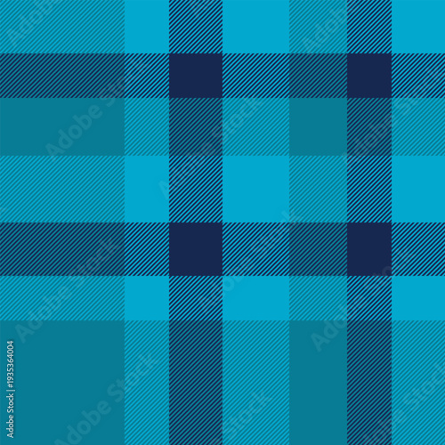 Indoor vector tartan plaid, sensual textile pattern seamless. Swatch texture check background fabric in cyan and blue colors.