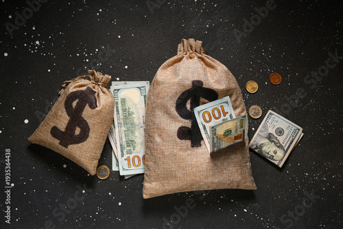 Bags full of money and doll...