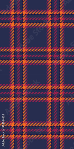 Ireland plaid texture fabric, free pattern seamless check. Tile vector tartan textile background in blue and pink colors.