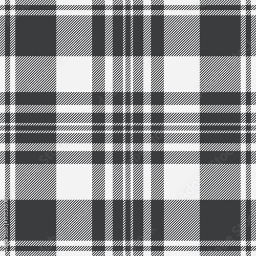 Jersey pattern textile background, perfect seamless tartan plaid. International check texture fabric vector in white and grey colors.