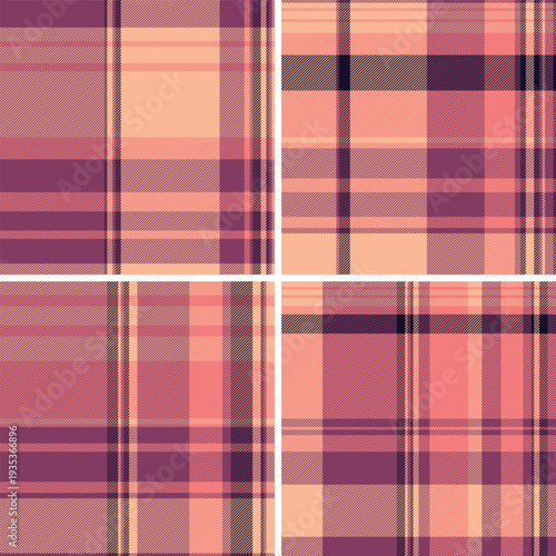 Plaid set built for social media visuals. Summer plaid backgrounds enhance posts, ads, and product showcases. Vector flexibility fits formats.