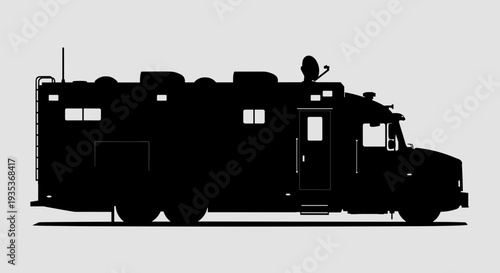 SWAT Armored Vehicle Silhouette Profile.