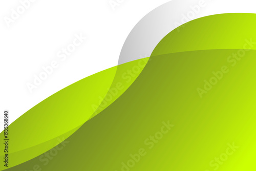 leaf green and white wave layer color abstract background. Vector illustration	